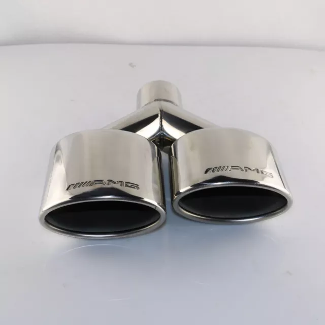 AMG Dual Universal exhaust car Stainless Steel oval Vehicle exhaust --right side 3