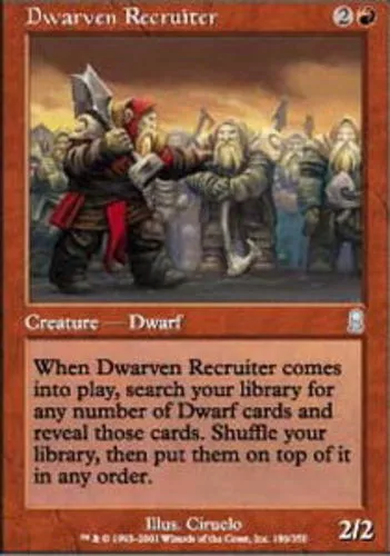 MTG Dwarven Recruiter - Foil, Light Play, English Odyssey