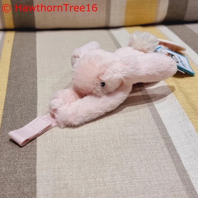 JELLYCAT BASHFUL PINK Dummy Holder Soft Toy Plush BNWT NEW D29 £49.99