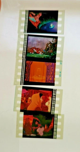 ALADDIN WALT DISNEY 1992 35mm set of five film cells rare set 1 ...
