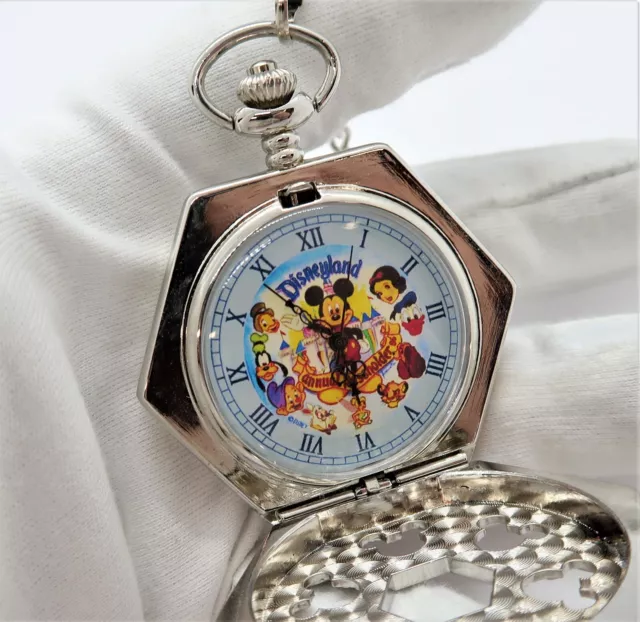 MICKEY MOUSE,Manual Wind "Disneyland" Character,Hexagon POCKET WATCH,M-69,L@@K