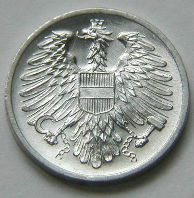 1952 AUSTRIA Aluminum Coin - 2 Groschen - MS+ UNC - lustre