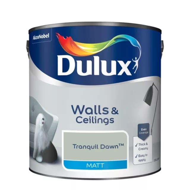 Dulux Matt Paint Smooth Creamy Emulsion - 2.5L - All Colours - Free Postage