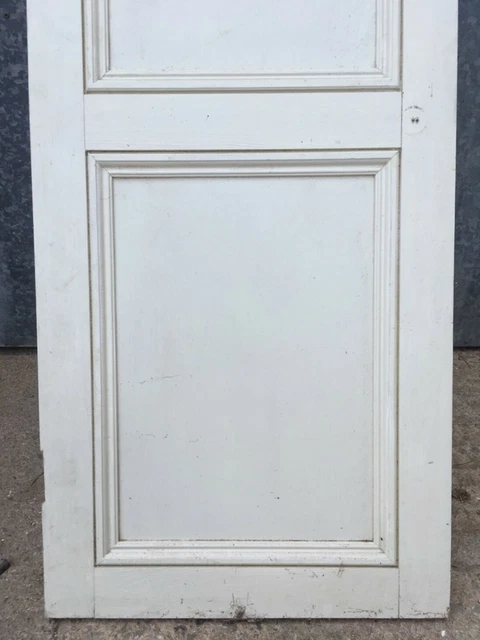 21”x50 7/8” Reclaimed Old Painted Pine Two Panel 1 Over 1 Short Internal Door 3
