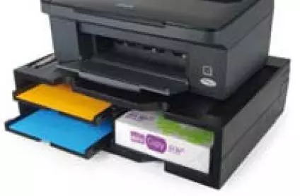 Exponent World Printer Organizer Supporto Per Stampanti, 508 X 370 X 140 Mm, Ner