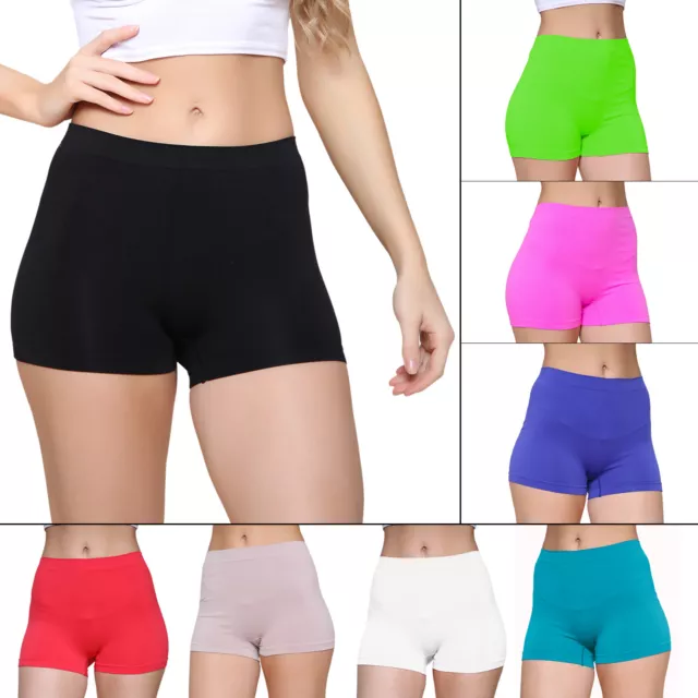 Womens Hot Pant Shorts Plain Seamless Soft Knickers Underwear Boxers pants S-XL