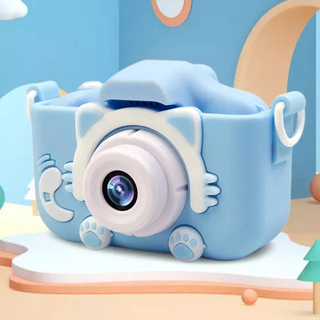 Cute Camcorder 1080P Digital Video Camera Portable Gifts for Kids (Blue)