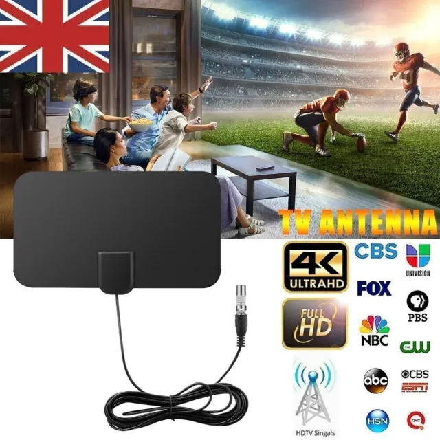 UK Best Portable TV Antenna Indoor Outdoor Digital HD Freeview Aerial Ariel 3