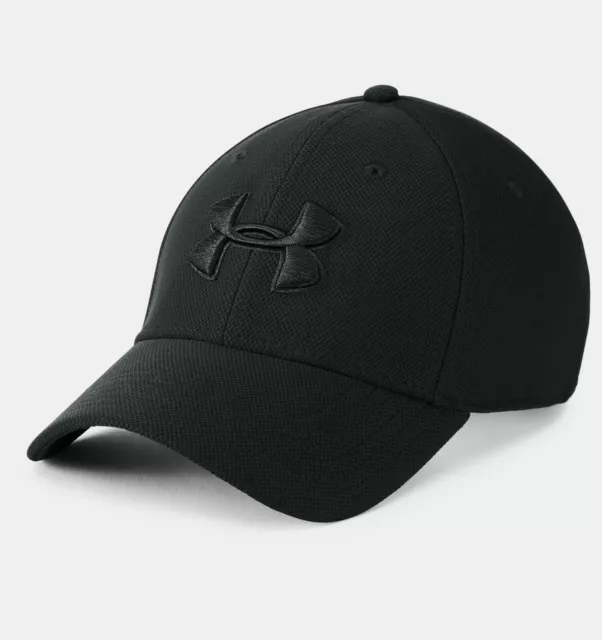 Under Armour Mens Black/Black UA Blitzing 3.0 Cap Stretch Breathy Baseball Hat