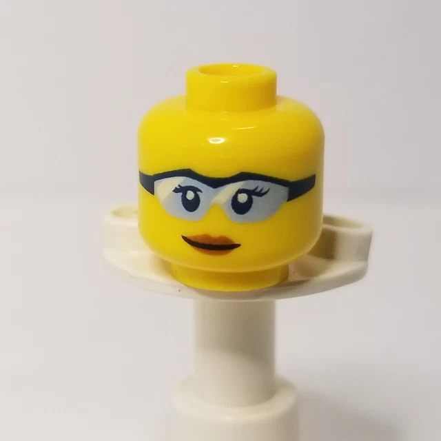 LEGO Safety Goggles Head Girl Eyelashes Beautician  Red Lipstick Skiing Glasses
