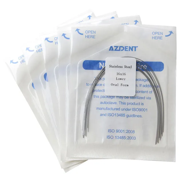 UK AZDENT Dental Orthodontic Stainless Steel Rectangular Arch Wire 14 Models 3