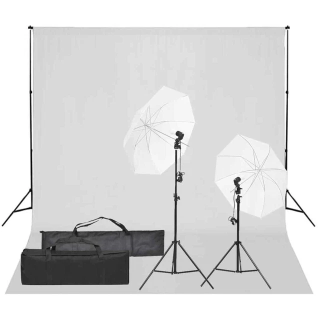 Kit per Studio Fotografico con Set di Luci e Fondale 5199397