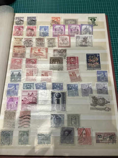 Briefmarken Republik Österreich Konvolut alt teilweise gestempelt 51 stück