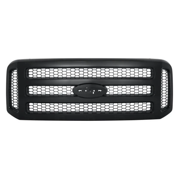 New Grille For 2005-2007 Ford F-250SD Black Shell Insert Vertical billet Plastic