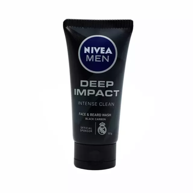 NIVEA Hommes Visage Lavage,Profond Impact Intense Propre pour Barbe Visage,Peau