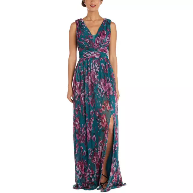NW Nightway Womens Padded Bust Floral Semi-Formal Evening Dress Gown BHFO 9390