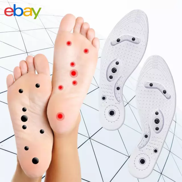 Magnetic Massage Shoe Insoles Acupressure Foot Therapy Reflexology Pain Relief