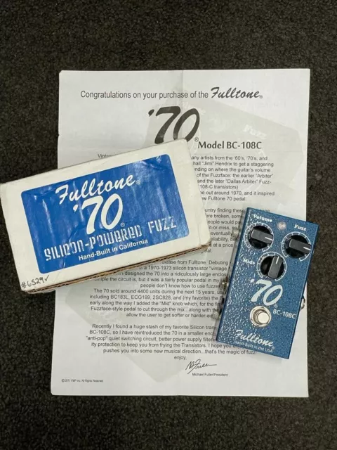 Fulltone '70 BC-108C Silikon Fuzz Face Pedal 2