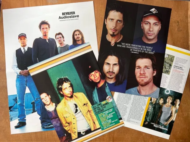 Audioslave Chris Cornell clippings lot + poster