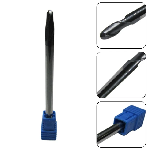 Carbure Tungstène Fin Mills Rayon 3.0mm Balle Nose CAB2-3.0R 6 100 HRC50 CNC D