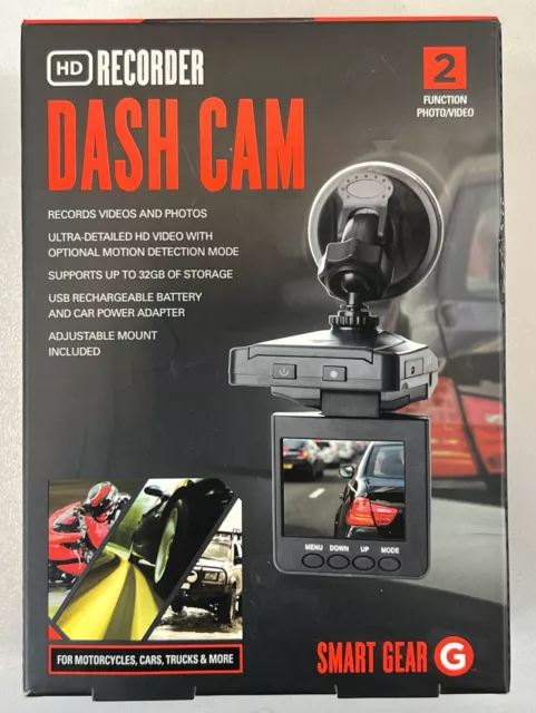 SMART GEAR 2 Function Photo Video Rechargeable Dash Cam HD Recorder  STG-6256-TX