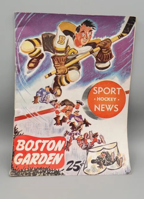 1948-49 Boston Garden Bruins Program Win 5-1 Vs Chicago Blackhawks 1948 Dec.1