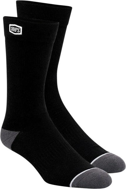 100% 20050-00000 Sock Solid Bk Sm/Md Calza Crew