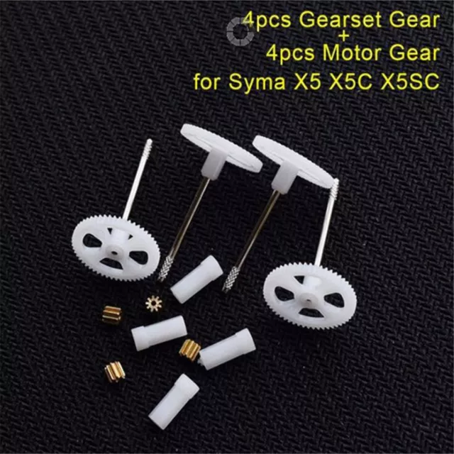 RC Quadcopter Drone Spare Parts Motor Gear & Main Gears Set For Syma X5 X5C X5SC 2