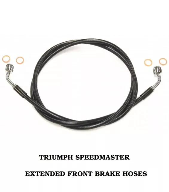 Triumph Speedmaster Extended Front Brake Hose Ape Hangers  Wide Bars Chopper