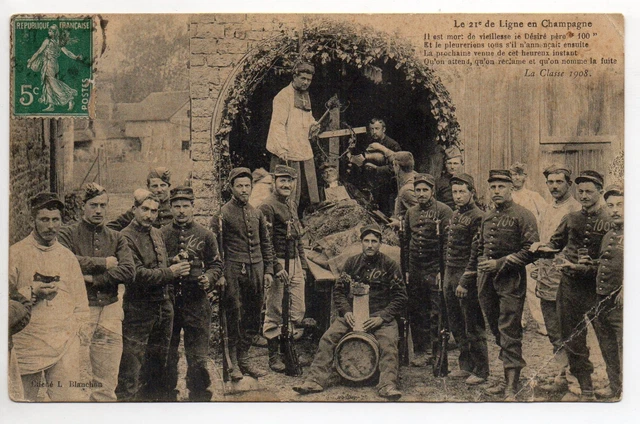 Theme MILITARY LIFE & WAR THE 21ST LINE IN Champagne class 1908.
