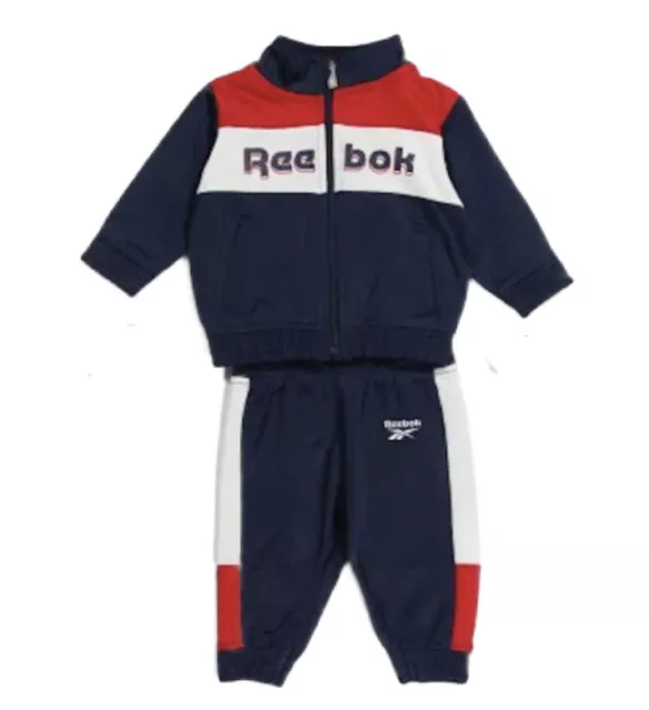 Reebok Baby Boys Track Jacket Pants Outfit Set Size 6 - 9 Months