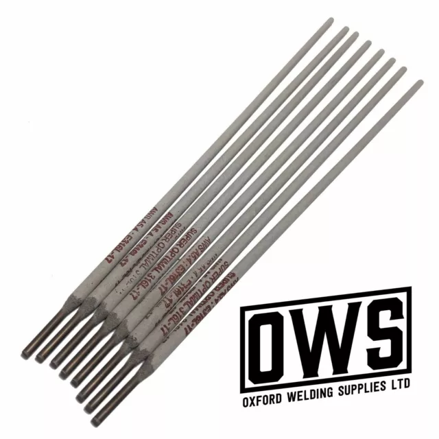 12 x Stainless steel. ARC welding rods. 1.6mm 2.0mm 2.5mm 3.2mm 4.0mm E316L17