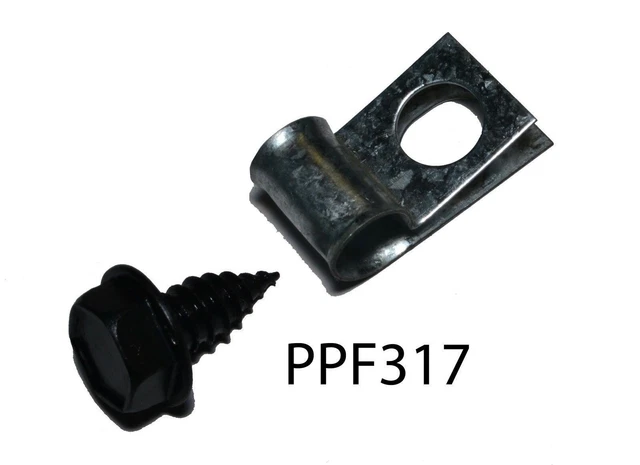 66-67 Pontiac Full Size 3/8 No Ret Fuel Line Tube Clips Clamp Bracket Set Ppf317
