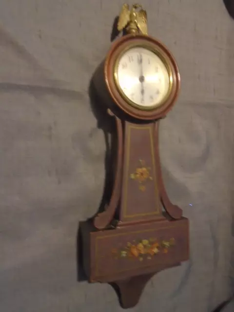 ANTIQUE SETH THOMAS DANVERS 4 JEWEL 8 DAY MINIATURE BANJO CLOCK - not working