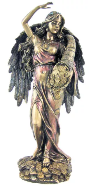 Grec Déesse Fortune/Ancienne/Chance/Fortuna Froid Fonte Bronze Statue 29.5cm