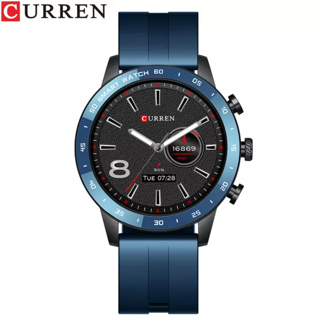 Reloj de pulsera deportivo digital CURREN Bluetooth ritmo cardíaco presión arterial