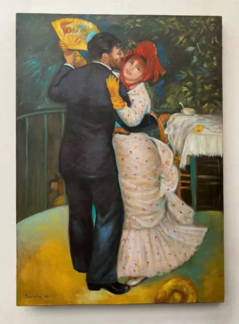 INCREÍBLE Pierre-Auguste Renoir. Pintura al óleo hecha a mano sobre lienzo,...