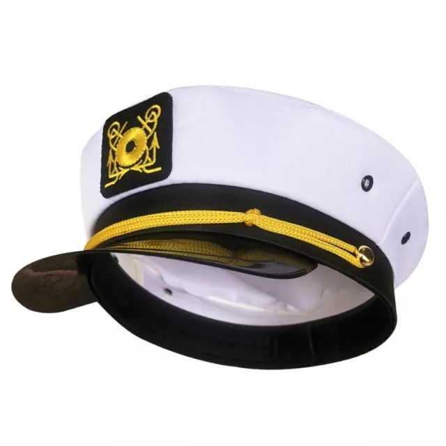 Adjustable Yacht Captain Hat Sailor Captain Costume Navy Marine Hat Sailor