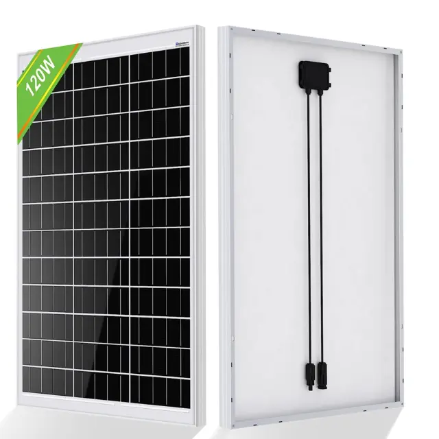 Pannello Solare Fotovoltaico Da 120 W 12 V, in Silicio Monocristallino Ad Alta E