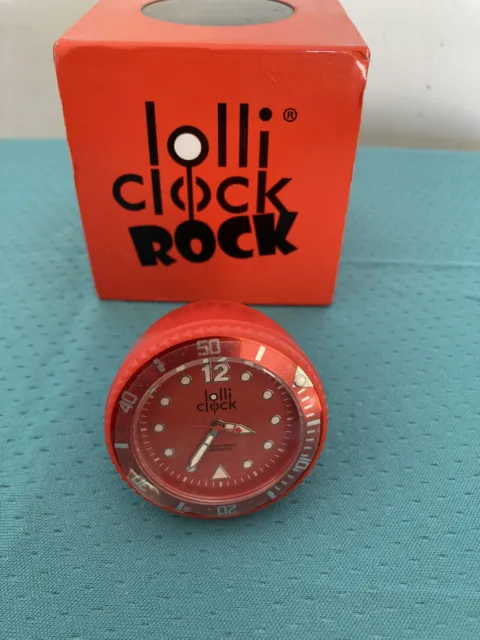 Orologio da tavolo "Lolli clock rock" arancione