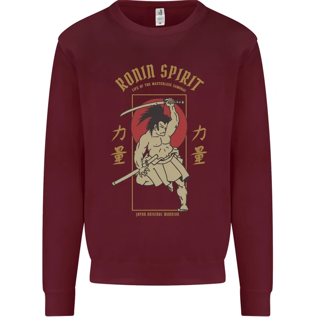 Ronin Spirit Samurai Giappone Felpa Uomo Giapponese Maglione 4