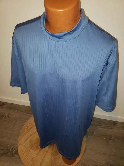 (XL) Mens Nike Golf Dri Fit UV T Shirt Blue Short Sleeve Swoosh Logo Top