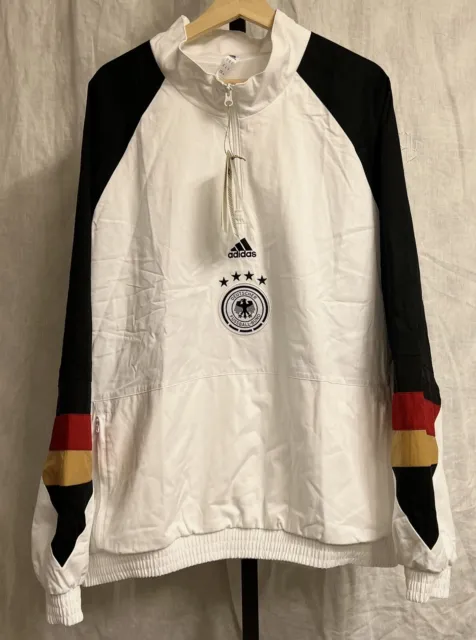 Adidas Germany '22 Retro Icon Track Jacket Pullover White - Men’s Size XL - NWT