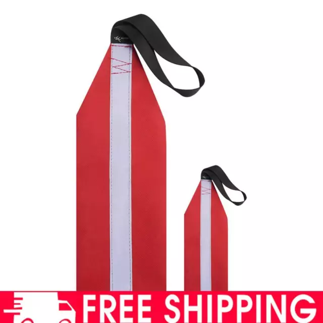 Warning Flag with Reflective Strip Lanyard Outdoor Sign Flags Safety Equipment