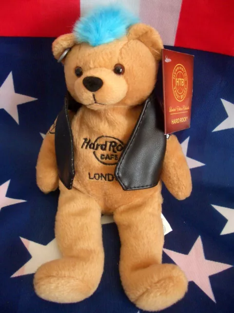 HRC Hard Rock Cafe London Punk Bear Mohawk 2011 Blue Hair Herrington