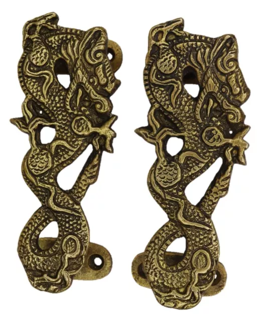 Dragon Shape Victorian Antique Style Handmade Brass Door Pull Handle Home Décor