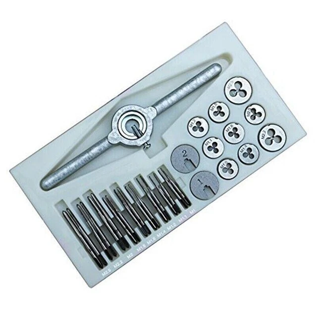 30Pcs Mini HSS Tap and Die Micro Wire Tapping Wrench Tool Set M1 to M2.5 Screw