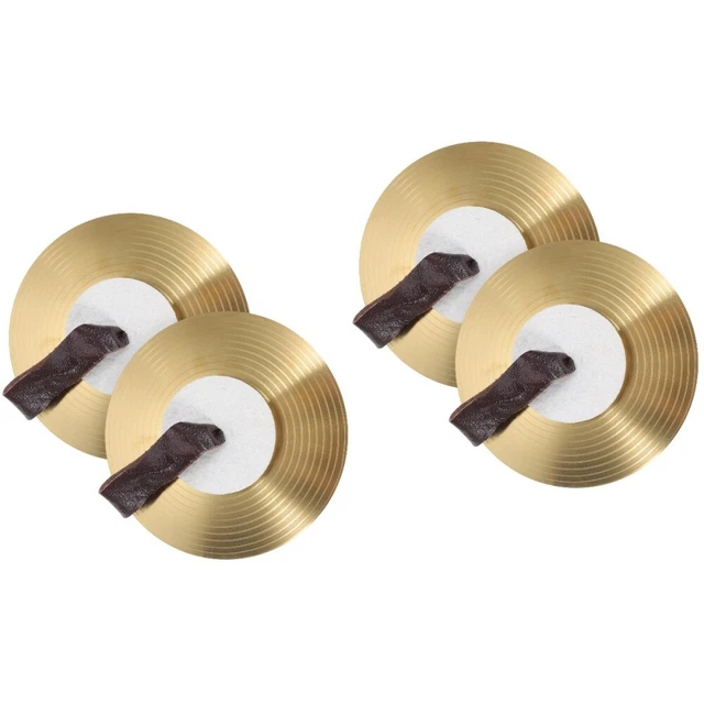 2 Pairs Jouets D'instruments Pour Enfants Cymbales Mini-instruments Alliage