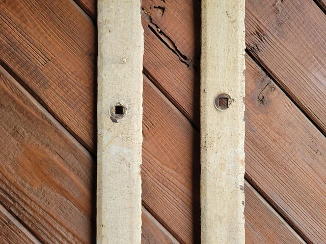 19c Antique Hand Wrought Forged Iron Barn Door Strap Hinges 24 1/2" 3