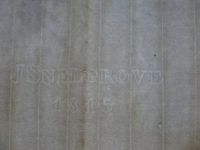 1815 J Snelgrove Dulcote Mill Wookey Somerset Paper Maker Watermarked Watermark